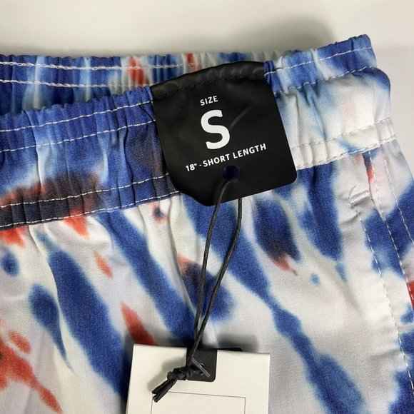 Rip Curl Laydays Mens Freeda Volley Board Shorts Blue Tie Dye Stretch S New - Picture 5 of 12